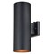 Vaxcel Chiasso Aluminum 2 Light Dusk to Dawn Black Contemporary Outdoor Tube Wall Light T0653 - alternate 3